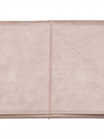 Notebook plum pink suede w/elastic