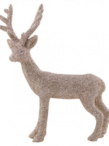 Reindeer resin champagne standing small
