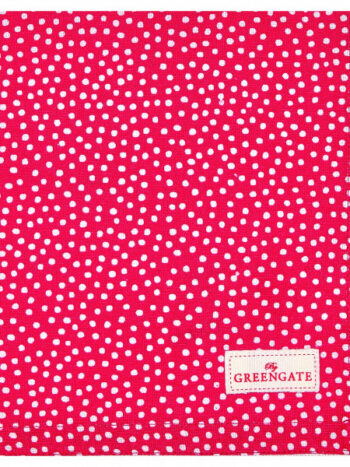 Napkin with lace Dot red