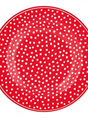 Small plate Dot red