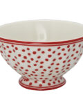 French Bowl medium Dot white