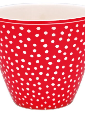Latte Cup Dot red