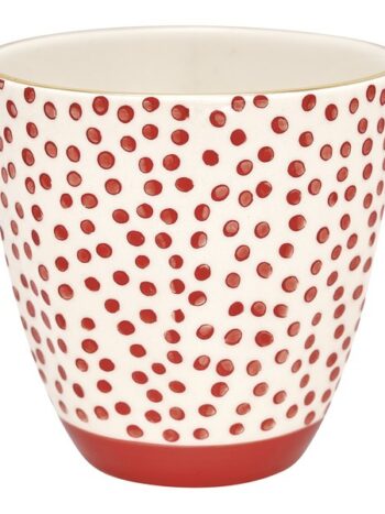 LATTE CUP SALLY DOT RED/GOLD