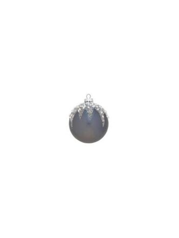 Ball glass Flora pearl dark grey