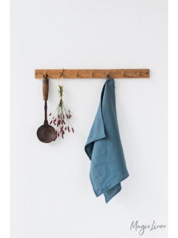 Linen tea towel (Gray blue)